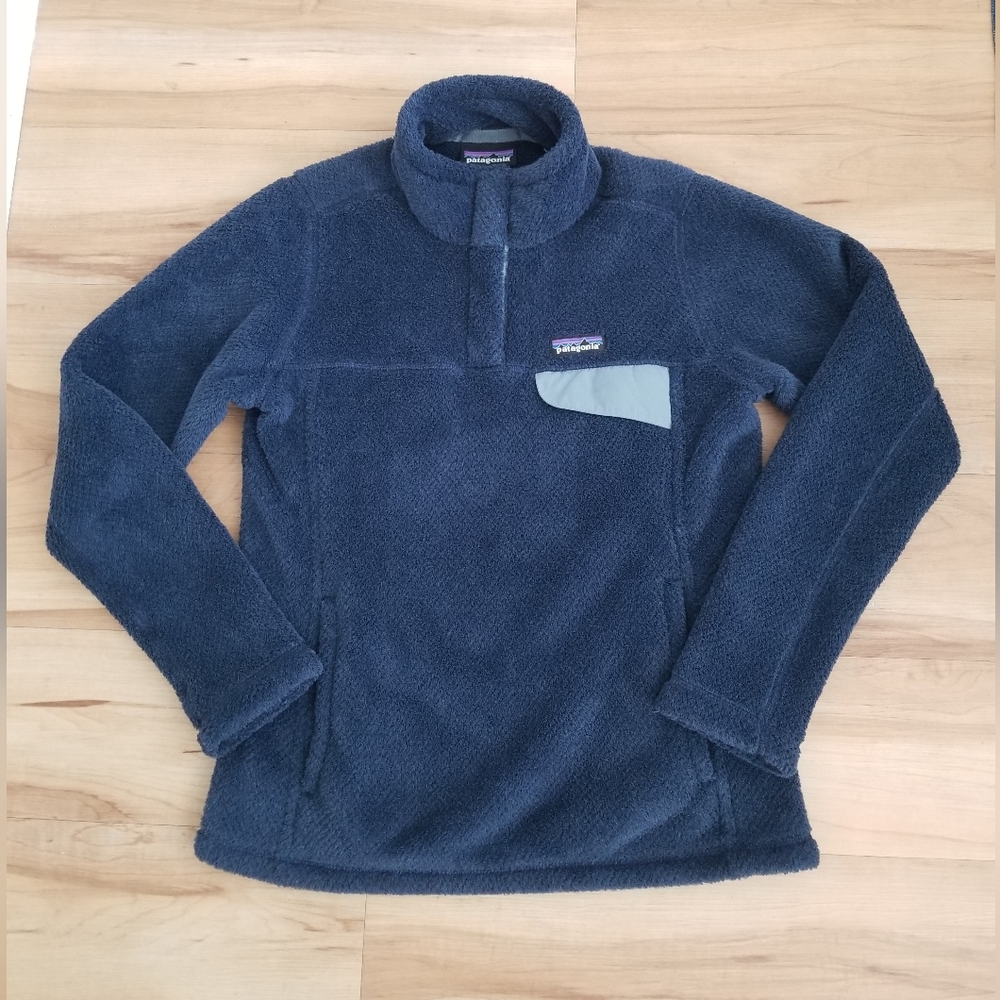 Patagonia Women's Snap-T Winter Blue Fleece Pullover Jacket size S 